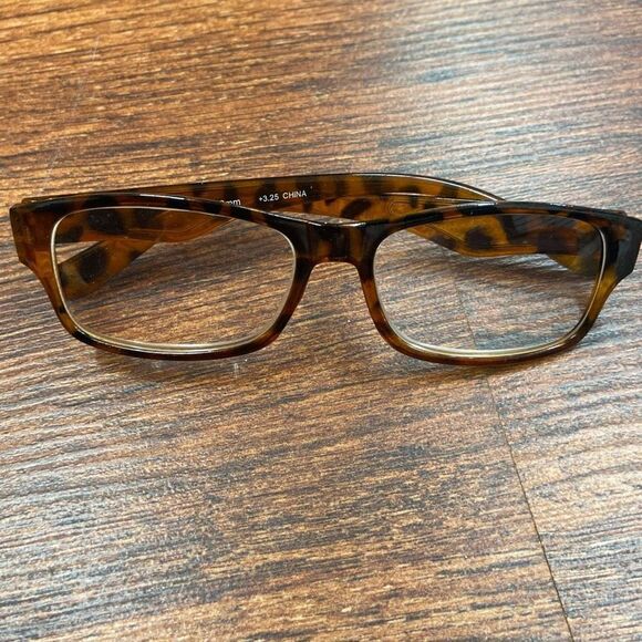 Adult Unisex Black & Brown Cheetah Print Full-Rimmed Reading Glasses One Size - Picture 1 of 3